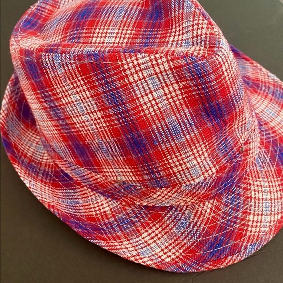 American Patriotic LED Fedora Trilby light up cloth hat w/ on/off 4th of July - Picture 4 of 6